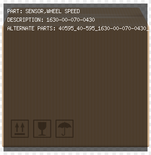 SENSOR,WHEEL SPEED | 40595_40-595_1630-00-070-0430_00-070-0430_1630000700430_000700430